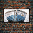 Boho Style Nautical Decor, Minimalist Art, Framed Canvas Print, Photograph Of An Old Wooden Ship, Beachhouse Decor, Wood Boat, Gift For Him