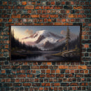 Mountain Canvas Print Wall Art, Mountain Landscape Painting, Mount Rainier, Washington Mountains, Travel  Art, Watercolor Painting