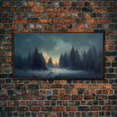 Dreamy Landscape Painting Canvas Print, country side, farmhouse decor, beautiful scenic wall art