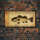 Fish Wall Decor, Animal Wall Art, Nature Wall Art, Minimalist Wall Decor, Panoramic Wall Decor, Canvas Print, Wall Art, Framed Canvas Art