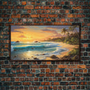 Beach Wall Art, Tropical Art Print, Palm Trees Wall Art, Panoramic Art, Wall Art, Canvas Art, Landscape Art, Landscape Print, Travel Print