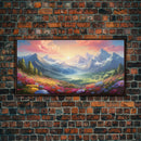 Mountain Painting Canvas Print, Colorful Art, Mountain Art, Landscape Painting, Mountain Wall Art, Nature Painting, Mountain Art Print