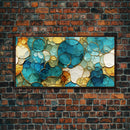 Abstract Wall Art, Green Abstract Print, Vibrant Abstract, Panoramic Art, Wall Art, Canvas Art, Landscape Art, Welcome Home Gift, Room Decor