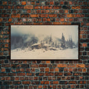 Snowed In - Framed Canvas Print - Winter Decor - Winter Art - Holiday Decor - Farmhouse Decor - Farmhouse Rustic Art - Winter Centerpiece