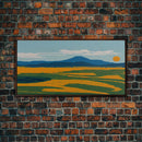 Pixel Art, Beautiful Landscape Made Of Pixels, Ready To Hang Canvas Print, Framed Wall Art