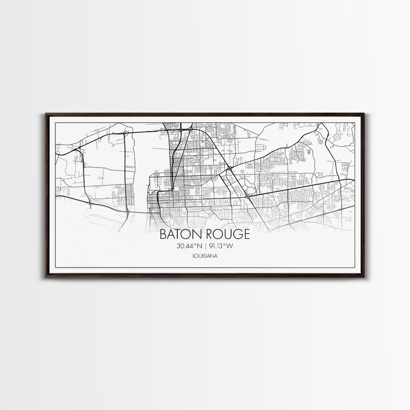 Baton Rouge Street Map, Louisiana Map, Map Print, Modern Art, Wall Art, Canvas Print, Realtor Gift, Wall Art Above Bed, Home Wall DÃ©cor