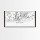 Birmingham Street Map, Alabama Map, Map Print, Modern Art, Wall Art, Canvas Print, Hometown Gifts, Entryway Décor, Farmhouse Wall Art