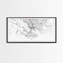 Brownsville Street Map, Texas Map, Map Print, Modern Art, Wall Art, Canvas Art, Realtor Closing Gift, Wall Décor Over The Bed, Couples Gift