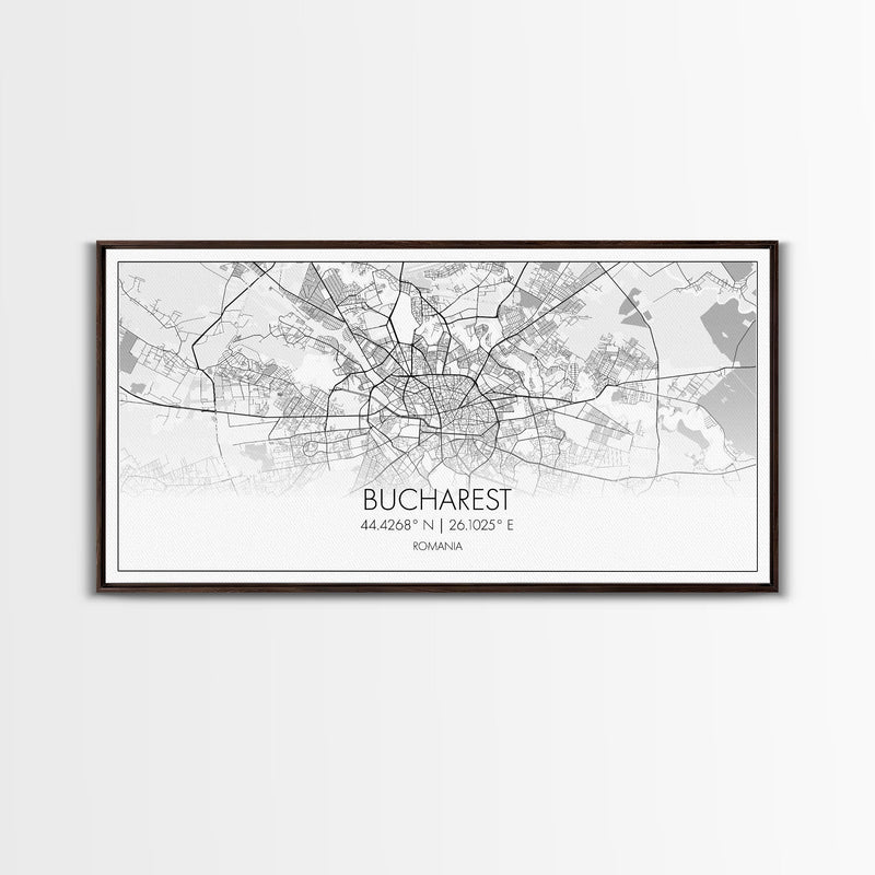 Bucharest Street Map, Romania Map, Map Print, Modern Art, Wall Art, Canvas Art, Trendy Room DÃ©cor, Thank You Gift, Wall DÃ©cor Bedroom