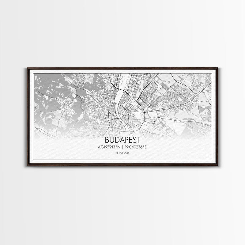 Budapest Street Map, Hungary Map, Map Print, Modern Art, Wall Art, Canvas Art, Moving Gifts, Gift For New Home, Guest Room Decor, Prints