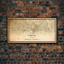Tokyo Japan map print poster or framed canvas, Tokyo map print poster canvas, Tokyo Japan city map print poster canvas, Vintage Travel Art