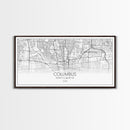 Columbus Street Map, Ohio Map, Map Print, Modern Art, Wall Art, Canvas Art, Cute Room Décor Aesthetic, Gift For Wife, Patriotic Décor
