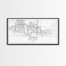 Eugene Street Map, Oregon Map, Map Art, Minimalist Art, Wall Art, Canvas Art, Newlywed Gift, Bar Wall Décor, Rustic Home Décor, Couples Gift