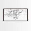 Lubbock City Map, Texas Map, Map Art, Modern Art, Wall Art, Canvas Art, Gift For Women, Living Room Wall Art, Wall Hanging, Texas Wall Art