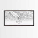 Portland City Map, Oregon Art, Map Print, Minimalist Wall Art, Wall Art, Canvas Art, New Home Gift, Gaming Wall Décor, Man Cave Art, Prints