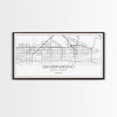 San Bernardino City Map, California Art, Map Print, Minimalist Wall Art, Wall Art, Canvas Art, Business Gift, Dorm Décor, Office Prints