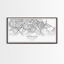 Santa Ana City Map, California Art, Map Print, Modern Wall Art, Wall Art, Canvas Art, House Wall Art, Over Bed Wall Décor, Gift For The Home