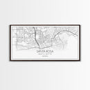 Santa Rosa City Map, California Art, Map Print, Modern Wall Art, Wall Art, Canvas Art, Modern House Art, Bedroom Prints, Nerdy Home Décor
