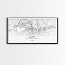 Sofia City Map, Bulgaria Art, Map Print, Modern Wall Art, Wall Art, Canvas Art, European Wall Art, First Home Gift, Boys Bedroom Décor