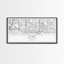 St Paul City Map, Minnesota Art, Map Print, Modern Wall Art, Wall Art, Canvas Art, Bedroom Teen Girl Art, Newlywed Gift, College Dorm Décor