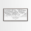 Stockholm City Map, Sweden Art, Map Print, Modern Wall Art, Wall Art, Canvas Art, Landscape Art Print, Gift For Family, Over Bed Wall Décor