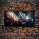 Galaxy canvas print, trippy stars and night sky, universe, cool wall art, unique wall art