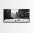 Horse Riders in Monument Valley, Stunning Framed Canvas Print for Living Room Wall Art, Bedroom Decor, Home Decor