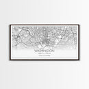Washington City Map, District Of Columbia Art, Map Print, Modern Wall Art, Wall Art, Canvas Art, Home Décor Prints, Indie Room Décor