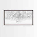Wichita City Map, Kansas Art, Map Print, Modern Wall Art, Wall Art, Canvas Art, Best Friend Gifts, College Dorm Décor, Modern House Art