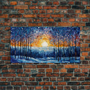 Mosaic Wall Art, Nature Art Print, Abstract Wall Art, Winter Wall Art, Canvas Print, Wall Hanging, Landscape Art, Teacher Gift, Room Decor