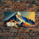 Abi Gamin, Wall Art, Original Mountain Painting Print, Travel Poster, Mountain Landscape Wall Decor, Mountains of India