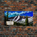 Wheeler Peak, Travel Poster Wall Art, Framed Canvas Print, American Mountains, Mountain Landscape Painting, Mountains of New Mexico