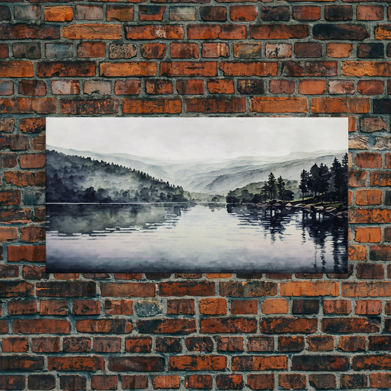 Blue Lake Art | Framed Canvas Print | Blue Lake Painting | Oregon Lake House Decor | Guest Room Landscape Painting | Sparks Lake Painting