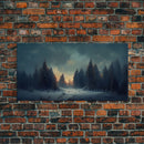 Dreamy Landscape Painting Canvas Print, country side, farmhouse decor, beautiful scenic wall art