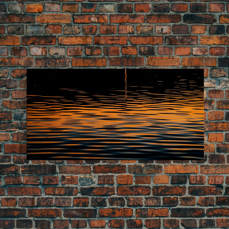 Abstract Wall Art, Ripples Art, Abstract Water Wall Decor, Vibrant Art, Panoramic Wall Decor, Canvas Print, Wall Art, Framed Canvas Art