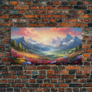 Mountain Painting Canvas Print, Colorful Art, Mountain Art, Landscape Painting, Mountain Wall Art, Nature Painting, Mountain Art Print
