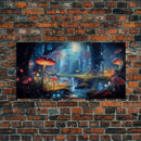 Fantasy Art, Dark Fantasy Forest Framed Canvas Print, Elven Decor, Magical Forest, RPG Game Art, Game Room Art, Witchy Decor, Wall Art