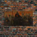 The Cult, Framed Canvas Print, Horror Prints, Halloween Art Print, Dark Academia, Spooky Halloween Art