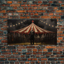The Cursed Circus, Unique Halloween Art, Framed Canvas Print, Halloween Poster Art, Horror Prints, Victorian Oil Painting, Halloween Decor