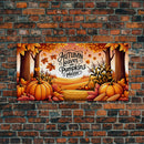Autumn Leaves and Pumpkins Please! Modern Farmhouse Wall Decor, Dining Room Wall Sign Kitchen Decor Large Framed Canvas Print, Fall Wall Art
