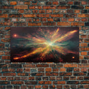 Explosion of Stars, Scifi Art, Galaxy Universe Print, Ready To Hang Canvas Print, Framed Canvas Wall Art, Living Room Wall Decor