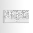 Aurora Street Map, Illinois Map, Map Print, Modern Art, Wall Art, Canvas Print, Room Décor For Teens, Cool Wall Art, Fun Gift, Classroom Art