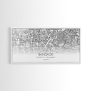 Bangkok Street Map, Thailand Map, Map Print, Modern Art, Wall Art, Canvas Print, Asian Art Print, Gift For Boss, Trendy Wall Art, Home Décor
