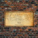 Old Kyiv Ukraine City Map Wall Art Canvas Print, Vintage Style Kyiv Map, Framed Wall Art, Cool Kyiv Ukraine Wall Art, Office Art