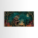 The Witch's Cauldron, Framed Canvas Print, Halloween Decor, Spooky Vibes Dark Academia Wall Art