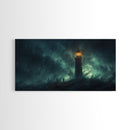 Spooky Haunted Light House Framed Canvas Print - Halloween Decor - Spooky Season Wall Art - Halloween Unique Wall Decor