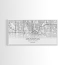 Minneapolis City Map, Minnesota Map, Map Art, Minimalist Wall Art, Wall Art, Canvas Art, Dorm Room Décor, Home Décor Wall Art, Gift For Dad