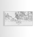 Norfolk City Map, Virginia Art, Map Print, Minimalist Wall Art, Wall Art, Canvas Art, Cabin Wall Art, Southern Wall Décor, Unique Wall Art