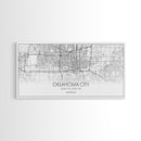 Oklahoma City Map, Oklahoma Art, Map Print, Minimalist Wall Art, Wall Art, Canvas Art, Panoramic Art, Farmhouse Décor, Real Estate Gift