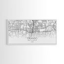 Orlando City Map, Florida Art, Map Print, Minimalist Wall Art, Wall Art, Canvas Art, New Homeowner Gift, Gaming Wall Décor, Wall Hanging